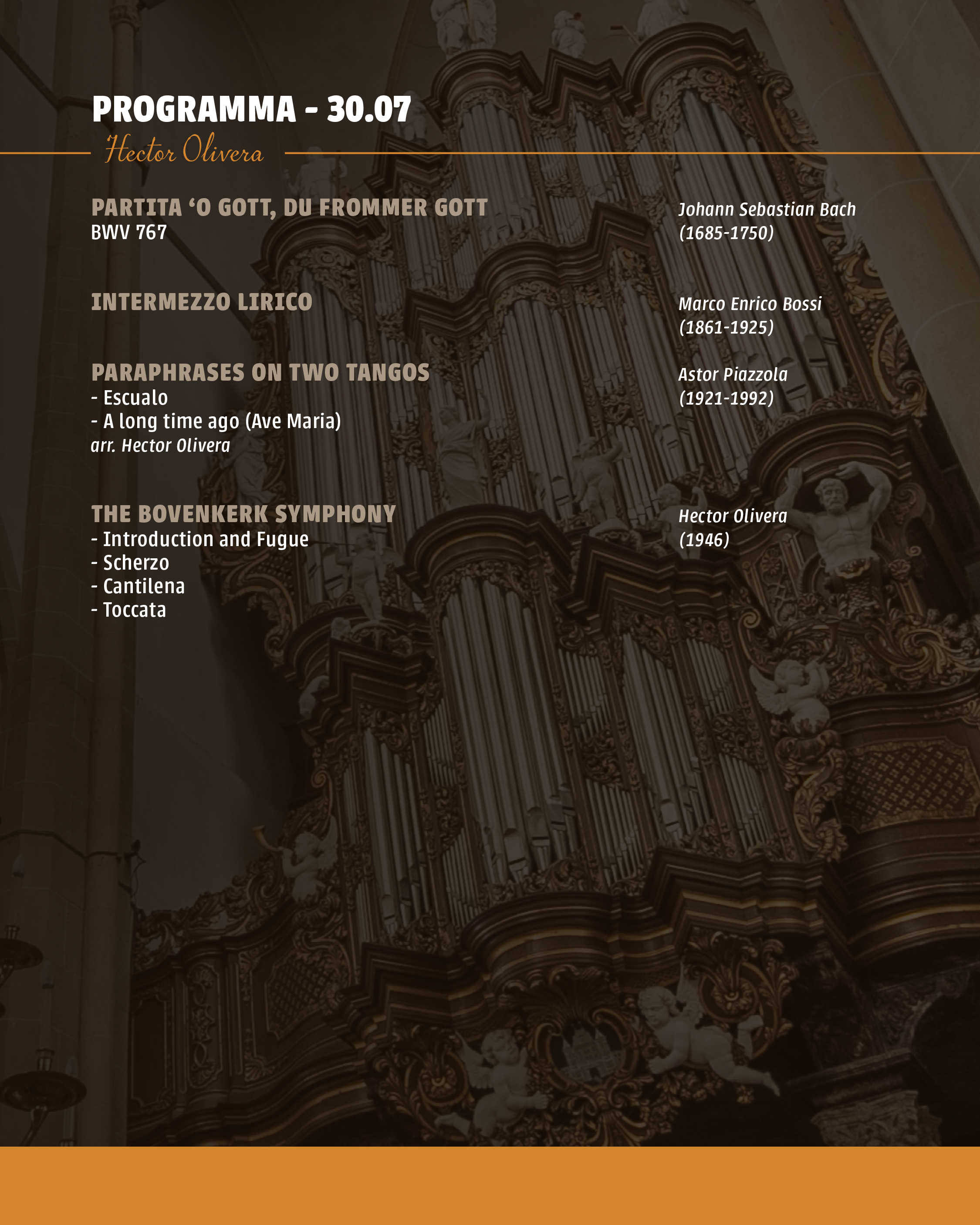Programma - Orgelconcert Hector Olivera – Kampen