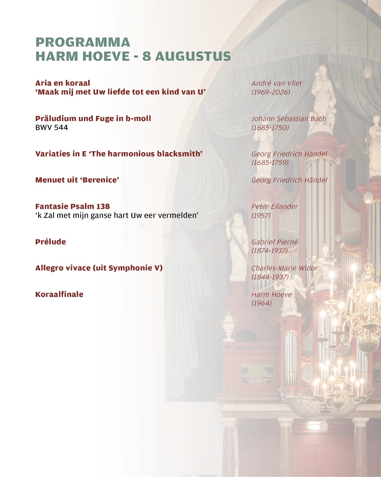 Programma - Harm Hoeve in Grote Kerk Hasselt – 2026