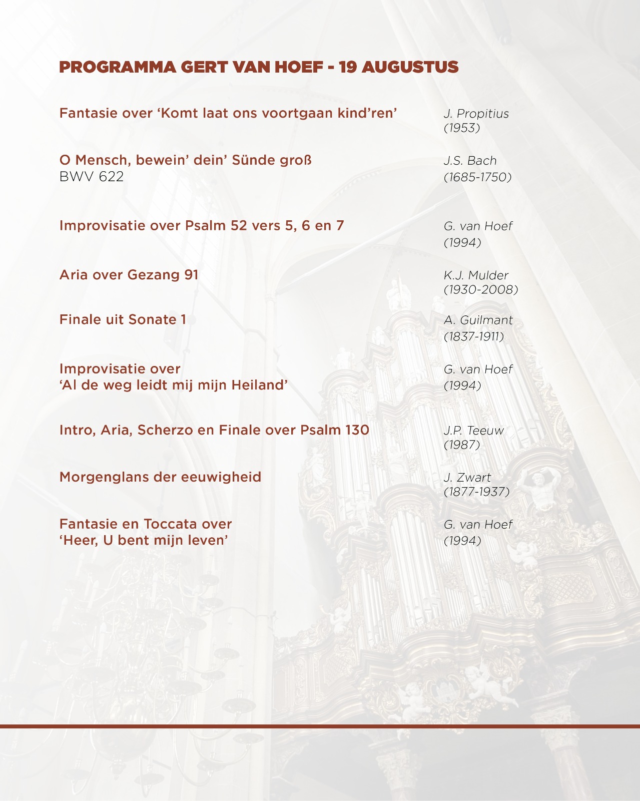 Programma - Gert van Hoef in Bovenkerk, Kampen – 2026