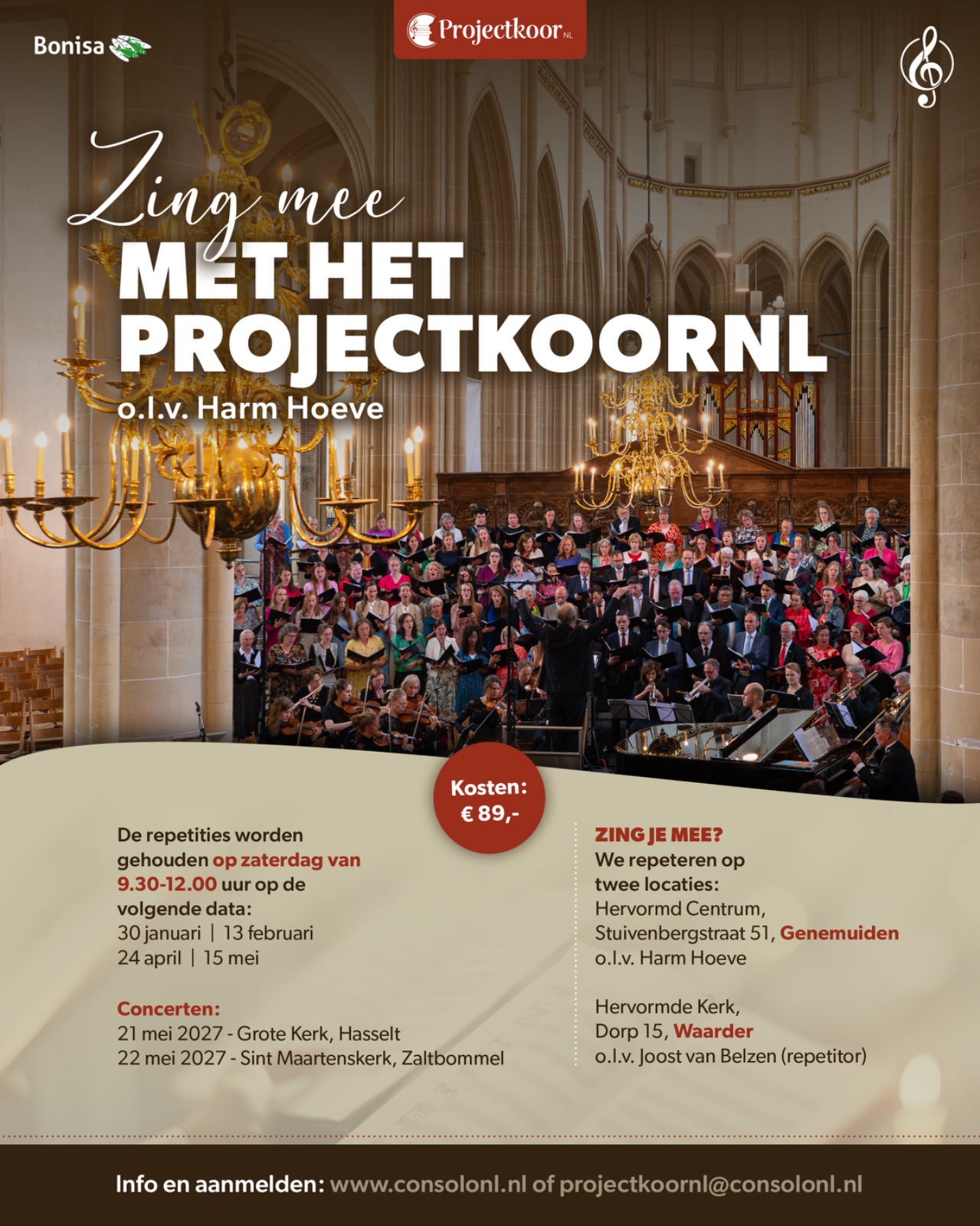 Meld je aan voor het Projectkoor